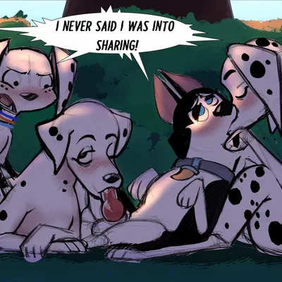 delilah (101 dalmatians), dolly (101 dalmatians), hansel (101 dalmatians) (101 dalmatian street, 101 dalmatians) created by sin-sational