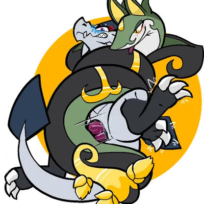 diamond hakamo-o, fan character, myron aurum (nintendo, pokemon) created by trout (artist)