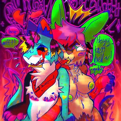 diesel (jackrabbit), hotdog (jackrabbit) (mythology) created by jackrabbit (artist)