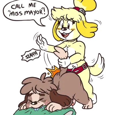 digby (animal crossing), isabelle (animal crossing) (animal crossing, nintendo) created by fiztheancient