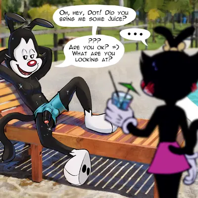 dot warner, yakko warner (animaniacs, warner brothers) created by james murray