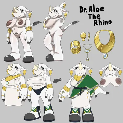 dr. aloe the rhino (icydirtball), fan character (sega, sonic the hedgehog (series)) created by icydirtball