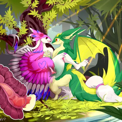 dragoina the lovebird, fan character (mythology) created by z0ri0n