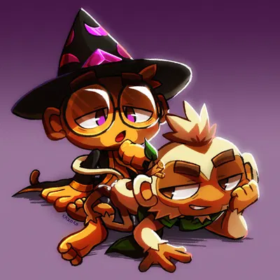 druid (bloons), wizard monkey (bloons) (bloons tower defense, ninja kiwi) created by kazoko (artist)