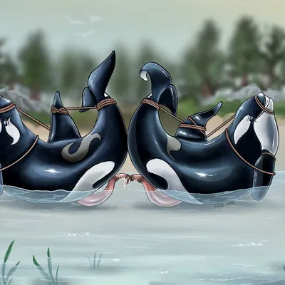 eclipse (orca621), nakai (seaworld) created by the glow whale