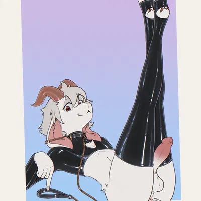 elliot (espressothegoat) (crackers in bed pose) created by espressothegoat