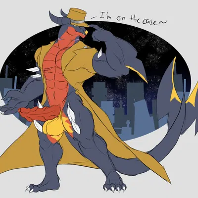 fan character, halston, stakeout style garchomp (mythology, nintendo) created by daikuhiroshiama