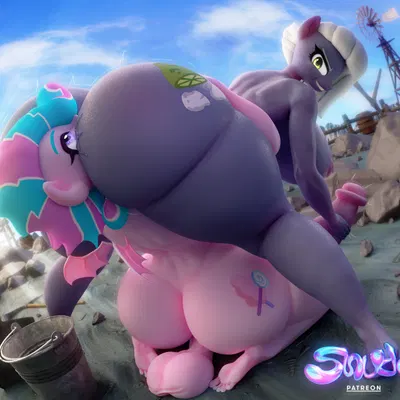 fan character, limestone pie (mlp), sweetie swirl (twilybutt) (friendship is magic, hasbro) created by snuddy