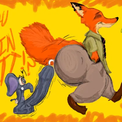 finnick (zootopia), nick wilde (disney, gyatt (meme)) created by half assin it
