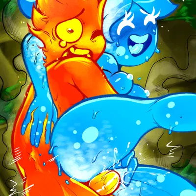 fireboy (fireboy and watergirl), watergirl (fireboy and watergirl) (fireboy and watergirl) created by mawile123