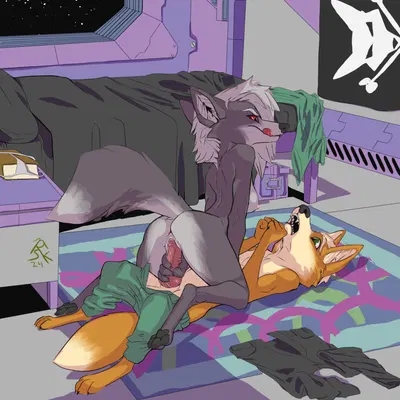fox mccloud, wolf o'donnell (nintendo, star fox) created by replicant skrunkle