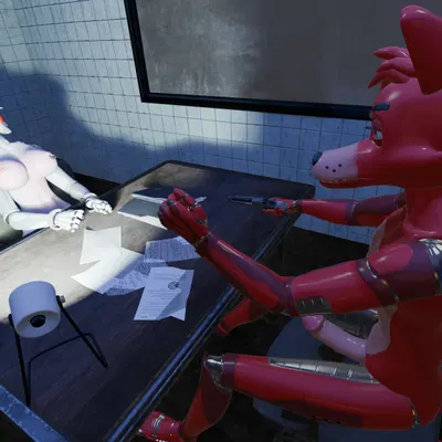 foxy (fnaf), mangle (fnaf) (five nights at freddy's, five nights at freddy's 2) created by mikabb