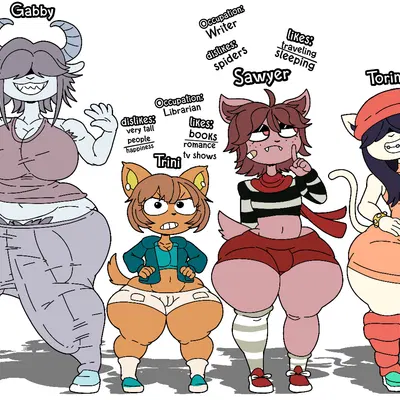 gabby (furu flami), sawyer (furu flami), torin (furu flami) created by furu flami