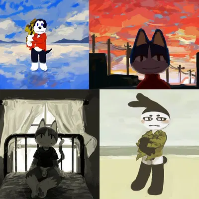 genji, rover (animal crossing), walker (animal crossing) (animal crossing, nintendo) created by qs75834