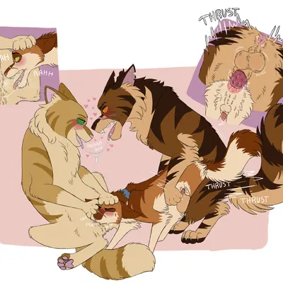 goldenflower (warriors), red (badfurgood), tigerstar (the prophecies begin) (warriors (book series)) created by badfurgood