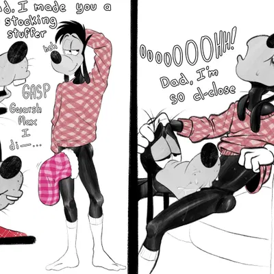 goofy (disney), max goof (christmas, disney) created by tush (artist)