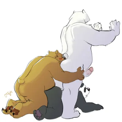 grizzly (we bare bears), ice bear (we bare bears), panda (we bare bears) (cartoon network, we bare bears) created by fufer