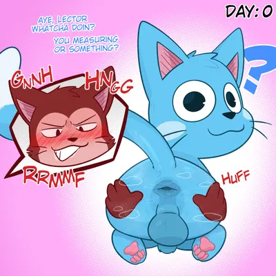 happy (fairy tail), lector (fairy tail) (fairy tail) created by crushpepper