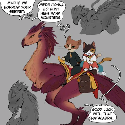 holly (palico), lexxie (palico) (capcom, monster hunter) created by tohaakart