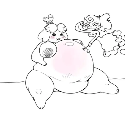 isabelle (animal crossing) (animal crossing, nintendo) created by abunbot