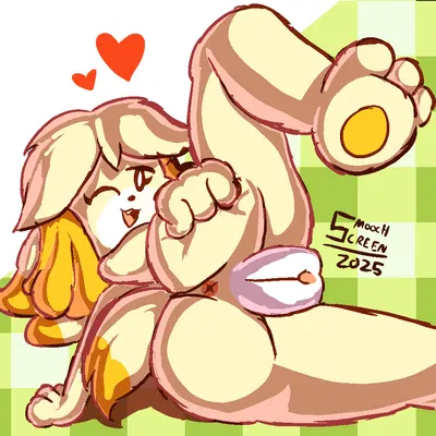 isabelle (animal crossing) (animal crossing, nintendo) created by smoochscreen