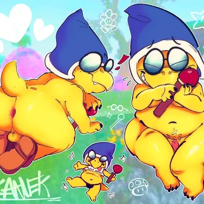 kamek (mario bros, nintendo) created by salamikii