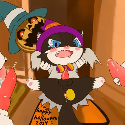 koromaru, morgana (persona) (halloween, persona (series)) created by razuneku