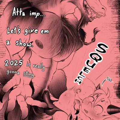 krampus, tush (character) (christmas) created by tush (artist)