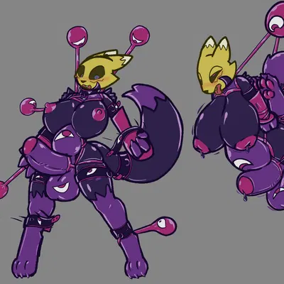 kuro rena (trapknight), kuromaru (bandai namco, digimon) created by trapknight