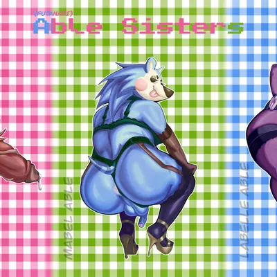 label able, mabel able, sable able (animal crossing, nintendo) created by splooshiidood