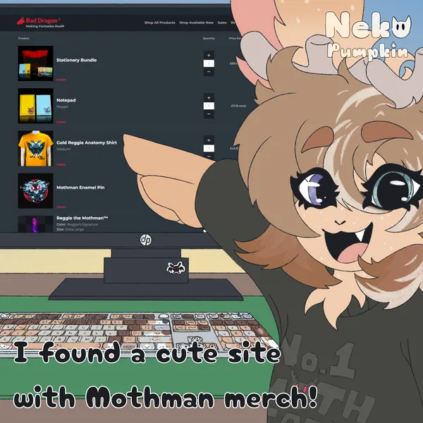 latte (nekopumpkin), mothman (bad dragon) created by nekopumpkin