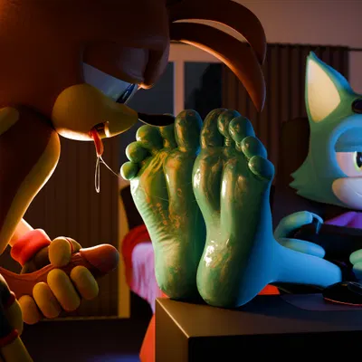 leo (feetymcfoot), sledge the hedgehog (sega, sonic the hedgehog (series)) created by feetymcfoot