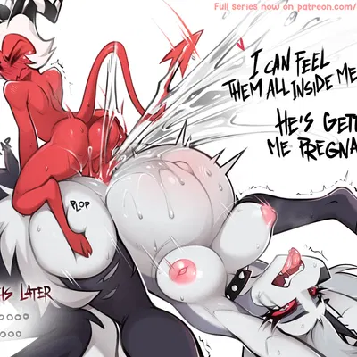 loona (helluva boss), moxxie (helluva boss) (hellaverse, helluva boss) created by loonanudes