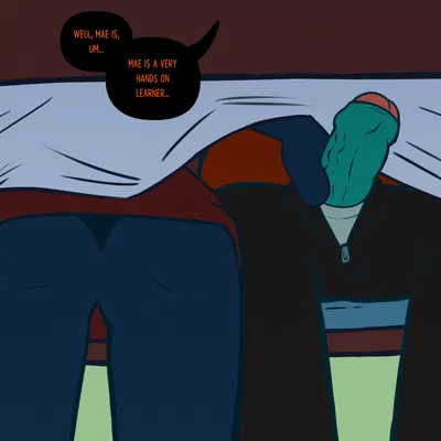 mae borowski, mr. chazokov (night in the woods) created by sexylinguini