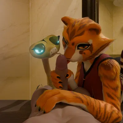 master tigress, master viper (dreamworks, kung fu panda) created by omananimations