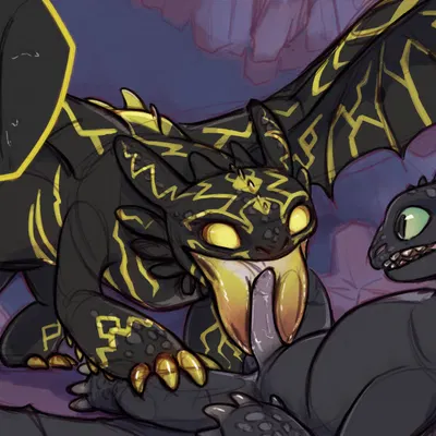 midnight wraith (dragons: rise of berk), toothless (dragons: rise of berk, dreamworks) created by melisssa9