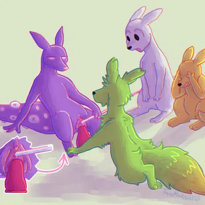 monk (rain world), saint (rain world), spearmaster (rain world) (rain world, videocult) created by twomornings