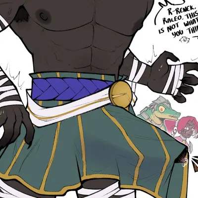 nasus (lol), renekton (league of legends, riot games) created by angelofthecode