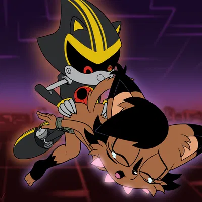 nicole the lynx, shard the metal sonic (archie comics, sega) created by shadowwalk