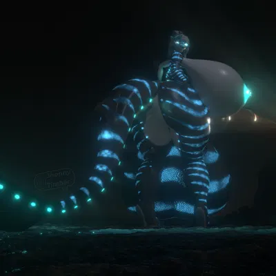 nika sharkeh, spike (mlp) (friendship is magic, hasbro) created by jhonnytimber