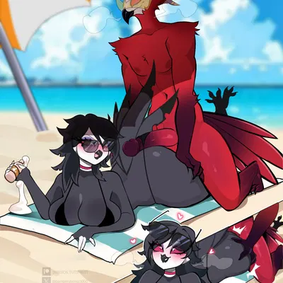 octavia (helluva boss), vassago (helluva boss) (hellaverse, helluva boss) created by tutifruti (artist)