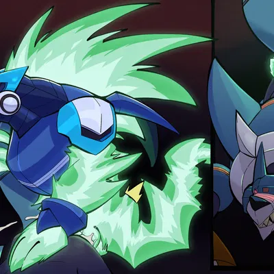 omega-xis, wolf woods (capcom, mega man (series)) created by yellowluster