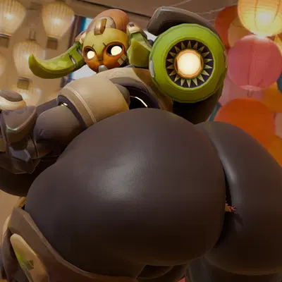 orisa (overwatch) created by omananimations