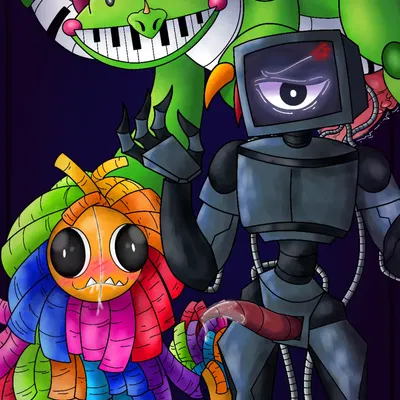 pianosaurus (poppy playtime), the doctor (poppy playtime), yarnaby (poppy playtime) (mob entertainment, poppy playtime) created by acqua lizard