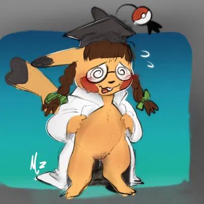 pikachu ph. d (nintendo, pokemon) created by truemew