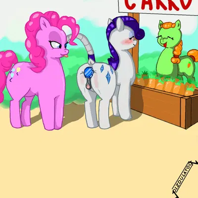pinkie pie (mlp), rarity (mlp) (friendship is magic, hasbro) created by pizdulator