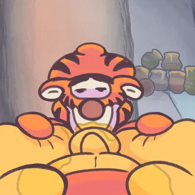 pooh bear, tigger (disney, winnie the pooh (franchise)) created by jellybeankofi