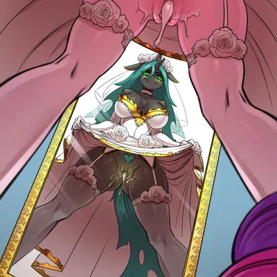 princess cadance (mlp), queen chrysalis (mlp) (friendship is magic, hasbro) created by chrysalisdraws