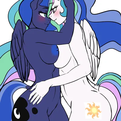 princess celestia (mlp), princess luna (mlp) (friendship is magic, hasbro) created by pia-sama
