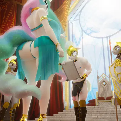 princess celestia (mlp), royal guard (mlp) (friendship is magic, hasbro) created by hooves-art